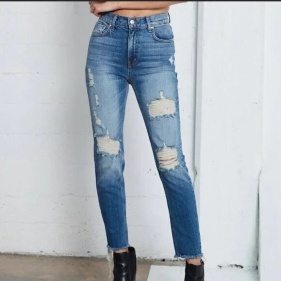 Revice Uptown Roadtrip Distressed High Rise Jeans - Picture 1 of 8